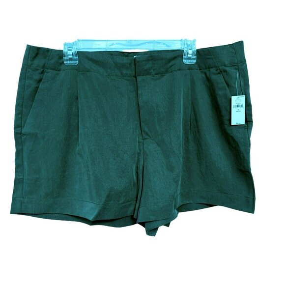 GAP Womens Softsuit Green Tencel Shorts Front & Back Pockets Sz 18 Petite NEW - Picture 3 of 7